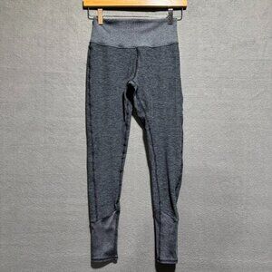 Alo Leggings Gray Heathered Ribbed Waist/Ankle Super soft Size XS